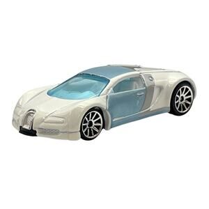 Hot Wheels Loose White and Satin Blue Bugatti Veyron Mystery Car Series 2007